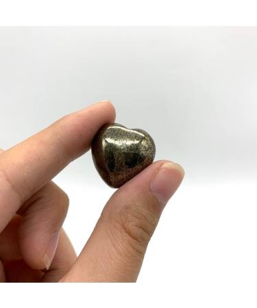 Natural Crystal Rough Crystal Decoration 1PC Natural Pyrite Mini Heart Crystal Gifts Stone Hand Carved Home Decoration Crystals Home Decoration 16-18mm