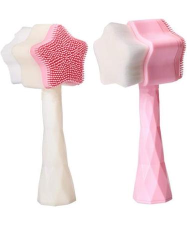 1pc Star Type Silicone Double-sided Multi-purpose Cleansing Brush Maleually Clean Pores Face Brush Facial Cleansing Brushes for Deep Cleansing Gentle Exfoliating Removing Blackhead and Massaging Wash - Buy Online on GoSupps.com
