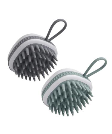 Tovinanna 2 pieces silicone shampoo comb shower scalp massager scalp washer hair shampoo hair massage device hair washers silicone hair brushes scalp shampoo massage device