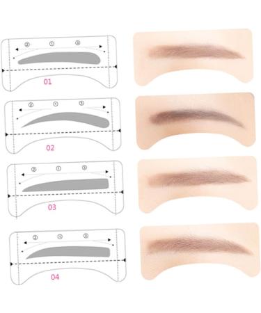 FRCOLOR 12pcs 48 Eyebrow Makeup Tools Eyebrow Card Eyebrow Sticker Stickers Mold Eyebrow Trimming - Buy Online on GoSupps.com