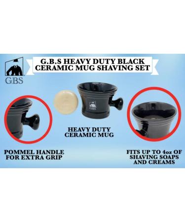 G.B.S Men's Shaving Set | Heavy-Duty DE Razor Brush Mug & After Shave Balm | Premium International Shipping - Buy Online on GoSupps.com