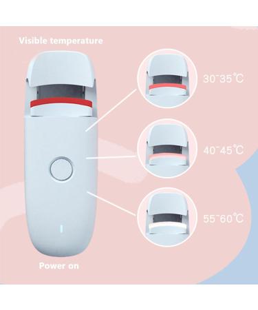Electric Eyelash Curler - Eyelash Curler Lash Tool | Waterproof Anti-Scalding Long-Lasting Lash Tool Fast Heating Makeup Accessories for Outing Daily Use Meeting Shopping Dating White - Buy Online on GoSupps.com