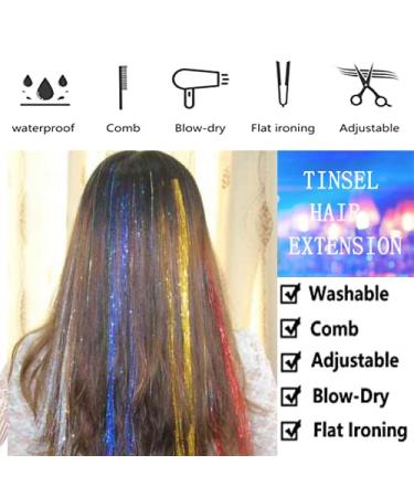 12Colors+Tools Hair Tinsel Kit | Heat Resistant Extensions for Girls & Women | Perfect Birthday/Cosplay Gift - Buy Online on GoSupps.com