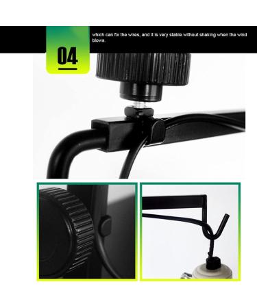 Adjustable Reptile Lamp Stand Holder - Optimal Habitat Lighting for Hermit Crayfish Bearded Dragons Turtles Geckos & Lizards (Black) - Buy Online on GoSupps.com