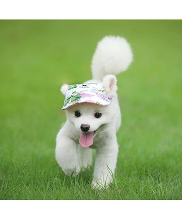 Itoda Adjustable Baseball Cap for Small Dogs & Cats | Sun Protection Hat with Ear Holes | Colorful Flower Design for Outdoor Fun - Buy Online on GoSupps.com