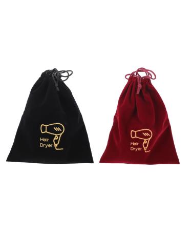 DOITOOL 4 Pcs Storage Bag Black Bags Canvas Travel Bag Hair Dryer Supplies Room Supplies Dedicated 36.5X26.5X1CMx2pcs Assorted Colorx2pcs