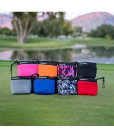 Club Scrub Golf Club and Golf Ball Cleaning Bag with Waterproof Clean Face Technology Liner - Neoprene Exterior, Detachable Clip - Machine Washable - Black - Buy Online on GoSupps.com