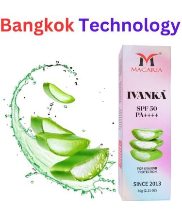  MACARIA Ivanka SPF 50 Sunscreen Sun Block UVA/UVB For Men & Women For Dry & Oily Skin - Buy Online on GoSupps.com