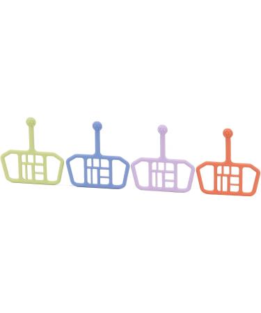 Alomejor Silicone Baby Bite Ring Toys - 4 Pack Infant Teething Relief & Soothing Rings - Buy Online on GoSupps.com