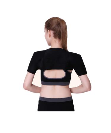 Heated Shoulder Support Braces Thermal Shoulder Protection Shoulder Pads Double Shoulder Warp Sleeves Protector for Men Women Injury Recovery Compression Arthritis Chronic Pain Relief Black Unisex XL