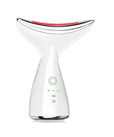 Face Neck Beauty Device Neck Lifting Massager 45 Skin Tighten Reduce Double Chin Wrinkles Remove 3 Mode Skin Care Tools (White)