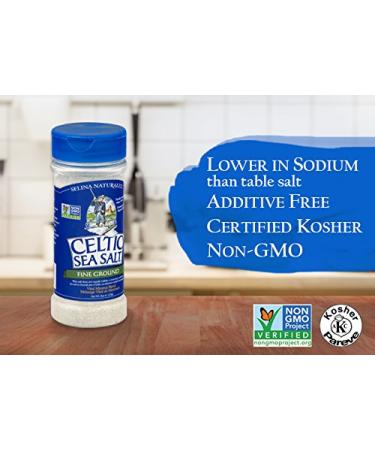 Celtic Sea Salt Fine Ground - 8 oz Vital Mineral Blend Shaker Jar - Buy Online on GoSupps.com