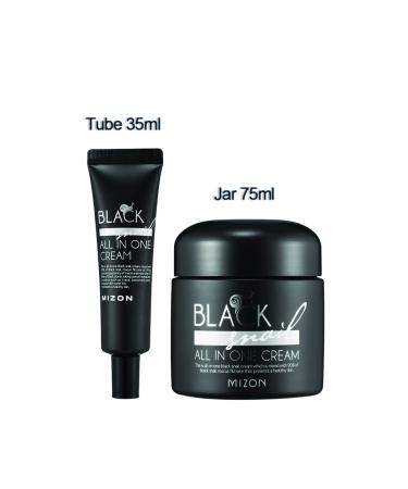 MIZON Black Snail All In One Cream - Premium Korean Skin Care for Intensive Repair and Moisturizing - Snail Mucin Extract for Wrinkle and Firming Care - 35ml - Buy Online on GoSupps.com