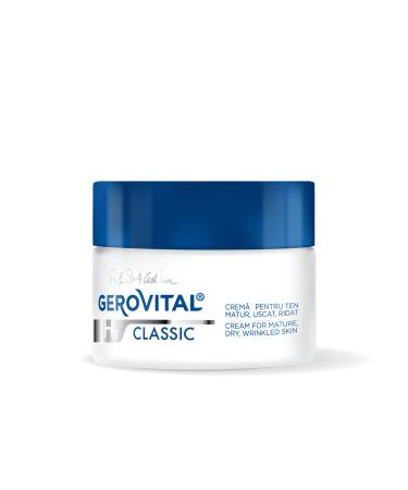 Very Moisturizing Anti-Wrinkle Face Cream with Hyaluronic Acid and Vitamin E Geriatric Effect Great Reconstructive Power Mature Dry Wrinkled Skin 50 ml Gerovital H3 Classic