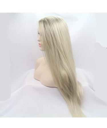 SHIYID Brown Blonde Long Silky Straight Synthetic Lace Front Wig - Heat Resistant Fiber for Women - Buy Online on GoSupps.com
