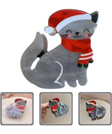 POPETPOP Christmas Hair Clips Cute Cat Hair Claw Clips Xmas Hair Barrettes Christmas Holiday Hair Accessories for Women Girls - Buy Online on GoSupps.com