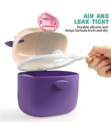 Aolso Baby Milk Powder Dispenser Pot 230g - Purple | Formula Dispenser with Sealed Cover and Spoon | Baby Milk Powder Container - Buy Online on GoSupps.com