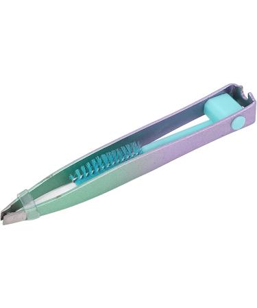 Green Violet Gradient Eyebrow Brush Makeup Stainless Steel Brush False Fake Eyelash Tweezers - Buy Online on GoSupps.com