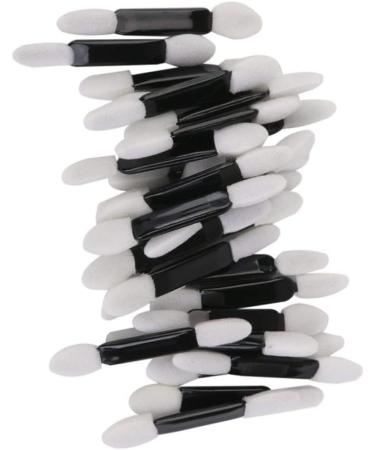 50pcs Disposable Double Ended Sponge Eye Shadow Applicators Dual Sided Eyeshadow Brush Sponge Tipped Oval Makeup Applicator Black Handle Eye shadow stick - Buy Online on GoSupps.com
