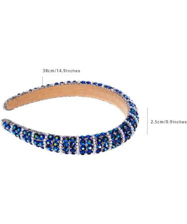 scicent Bridal Hair Accessories for Women Blue Hairbands for Girls Fashion Glitter Sparkly Diamond Head Bands Embellished Pearl Beaded Headbands Wide Non-Slip Hair Hoops - 26511 - Buy Online on GoSupps.com
