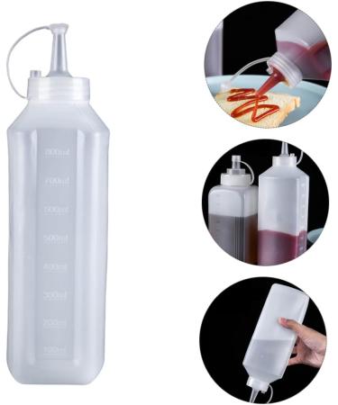Zerodeko 3 Pcs Squeeze Sauce Bottle Syrup Bottle Food Grade 25x8x6cmx3pcs Whitex3pcs - Buy Online on GoSupps.com