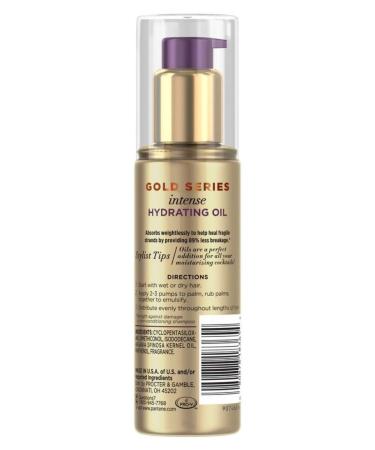 Pantene Gold Series Intense Hydrating Oil 3.2oz (95ml) - Pack of 6 | Moisturizing Hair Treatment - Buy Online on GoSupps.com