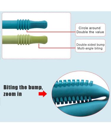 Buy BPA-Free Silicone Bite Ring & Chew Tubes for Babies - 4 Pack with Cleaning Brush | Safe Toddler Sensory Toys - Buy Online on GoSupps.com