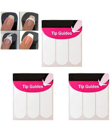 Premium Quality 3 X PACK OF 48 NAIL ART FRENCH MANICURE TIP GUIDES STICKERS for Manicure Decoration DIY Tools White
