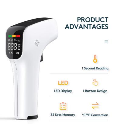 Buy Original4u Digital Thermometer - Forehead & Ear Infrared Non-Contact | Fast International Shipping - Buy Online on GoSupps.com