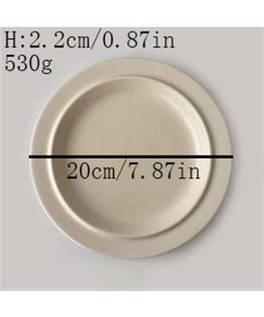 Serving Plates Dessert Plate Simple Round Tableware Beige Breakfast Plate Dinner Salad Plate Kitchen Restaurant Cafe Simple Plain Plate for Appetizer Dinner and Desserts - Buy Online on GoSupps.com