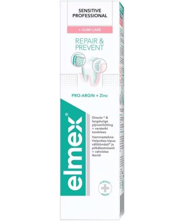 Elmex SENSITIVE PROFESSIONAL REPAIR & PREVENT Toothpaste & Celexqua Toothbrush Cap Set - 12 x 75 ml | International Shipping - Buy Online on GoSupps.com