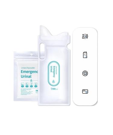 Portable Urinals 4pcs Emergency Portable Car Urine Bag Bags Mini Mobile Toilets Disposable Convenient Emergency Urine Bag Unisex 700ml for Men Women (Color : A)