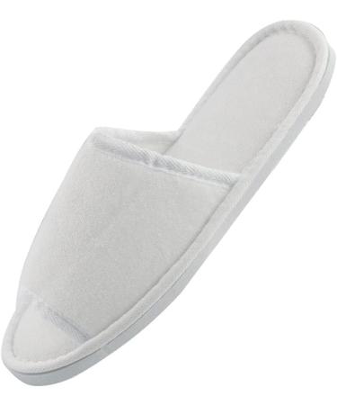 Jomix Unisex Washable Terry Bathing Slippers - 2 Pair Set for Travel & Hotel - Rustchfeste 40/41 EU - Comfortable White Guest Shoes - Buy Online on GoSupps.com