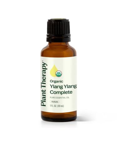 Plant Therapy Organic Ylang Ylang Complete Essential Oil 30 mL (1 oz) 100% Pure USDA Certified Organic Undiluted Sensual Aromatherapy and Natural Skin Care