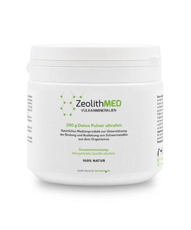Zeolite Med Premium 200g Detox powder medical device ultra-fine 9 m high-pure zeolith-clinoptilolite with an exponentially more surface and effect per gram detoxification cure pharmacy quality - Buy Online on GoSupps.com