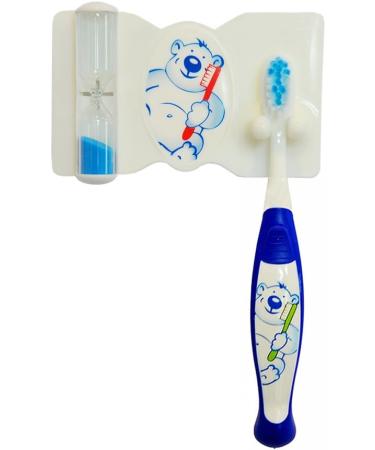 Complete Baby Dental Set 'Otto' - Blue | Toothbrush Clock Holder Cup | International Shipping - Buy Online on GoSupps.com