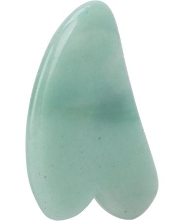 Aventurine Scraping Board Face Massage Tool Gua Sha Green Unique Design for Meridian Dredging  - Buy Online on GoSupps.com