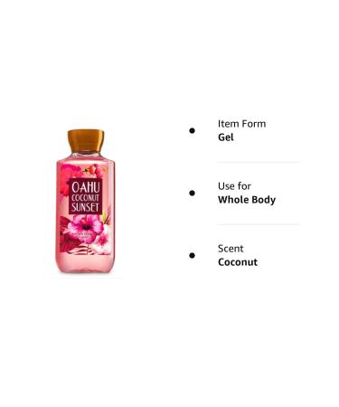 Bath Body Works Oahu Coconut Sunset 10.0 oz Shower Gel - 10 Fl Oz (Pack of 1) - Buy Online on GoSupps.com
