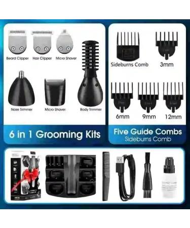 Hair Clippers for Men - 14 in 1 Waterproof Electric Beard Trimmer & Grooming Kit - USB Rechargeable Cordless - Buy Online on GoSupps.com