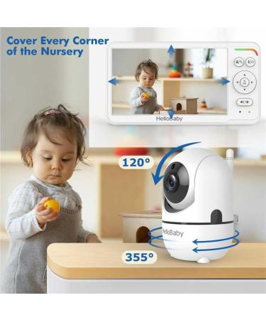 HelloBaby Portable Baby Monitor with Camera and Audio 6'' World First IPS Screen Baby Camera Monitor No WiFi 30-Hrs Battery ECO VOX 2 Way Talk With Night Vision Up To 1000ft Video - Buy Online on GoSupps.com