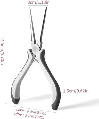 Besreey Tweezers for Stickers - Nail Form Shaping Tweezers Tip Tweezers Nippers Acrylic UV Gel Tips Sculpture Clip Nail Shaper Tool for Acrylic Gel Dark Gray Colour - Buy Online on GoSupps.com