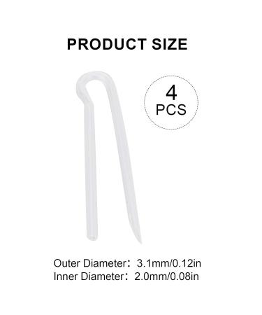 Colexy 4-Pack Hearing Aid Hoses | Soft Flexible PVC Replacement Sound Tubes | BTE Transparent 3.1 x 2 mm Ear Cup Accessories - Buy Online on GoSupps.com