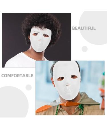 Imikeya DIY Empty Full Face Mask - 2 Paintable White Masks for Masquerade Carnival & Halloween Costumes - Buy Online on GoSupps.com