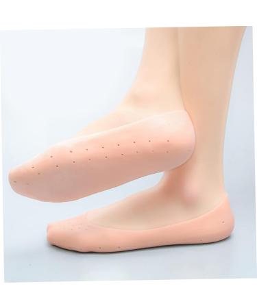 Beaupretty 4 Pairs Silicone Feet Moisturising Socks Non- Slip Silicone Socks Retention Socks Elastic Moisturizing Socks Heel Stretch Boat Socks Nursing Cover Anti-Crack Silica Gel L 19.5X9.5X1.5CM - Buy Online on GoSupps.com