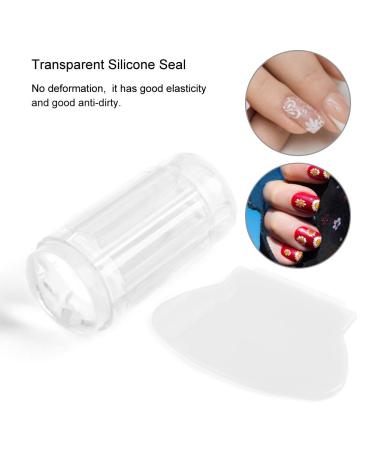 Buy Nail Art Seal Tool - Transparent Silicone Stamp & Scraper for DIY Manicure | International Shipping Available - Buy Online on GoSupps.com