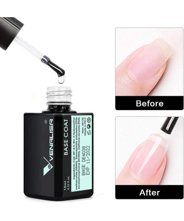 VENALISA 15ml Base Coat Nail Polish Gel for UV LED Soak Off - Long Lasting Shine Finish - Buy Online on GoSupps.com