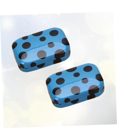 Solustrie Mini Contact Lens Container - Blue Lens Storage & Applicator Case - Portable 8.5x5.5 cm for Colored Lenses - Buy Online on GoSupps.com