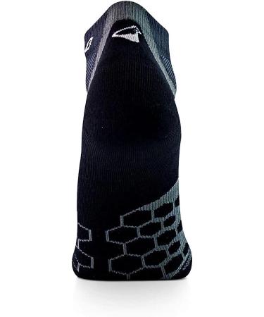 Thirty48 Performance Compression Low Cut Running Socks | 3 Pairs Black/Gray Large | Men & Women | Targeted Compression - Buy Online on GoSupps.com