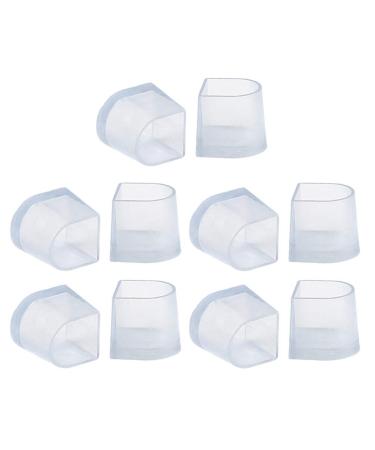 MILISTEN 5 Pair High Heel Protectors for Womens Shoes Clear High Heel Stoppers Heel Repair Caps Covers for Walking on Grass and Uneven Floor Size S