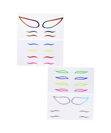 Abaodam 12 Sets Paper Stage Eyeliner Sticker Eyeliner Decal Eyeliner Sticker Makeup Tool